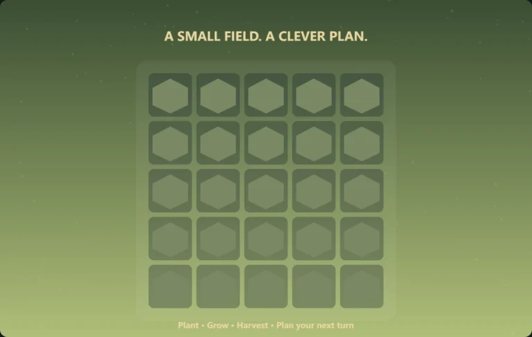 Hexa Harvest original illustrated game scene