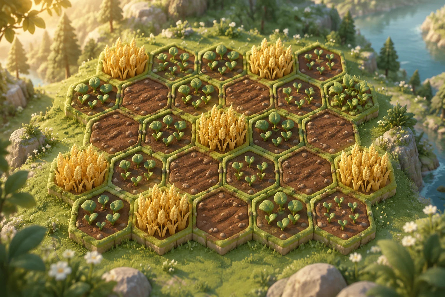 Hexa Harvest original promotional cover illustration
