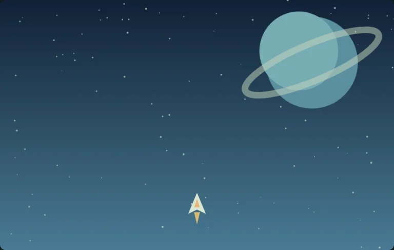 Orbit Courier original illustrated game scene