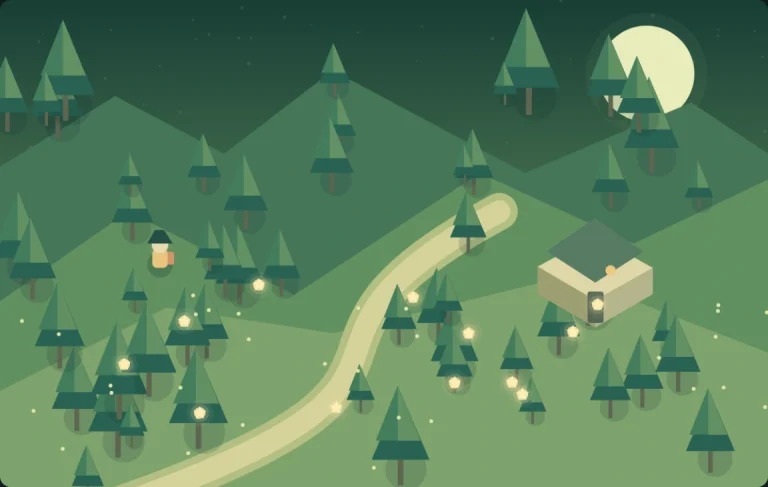 Verdant Trails original illustrated game scene